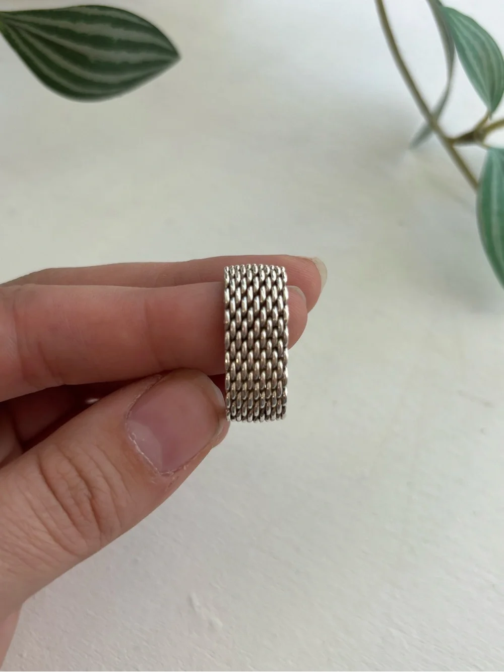 Tiffany & Co. Somerset Sterling Silver Mesh Ring